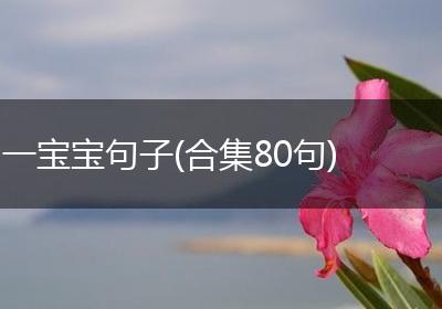 一宝宝句子(合集80句)