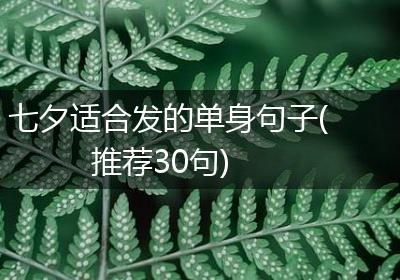 七夕适合发的单身句子(推荐30句)