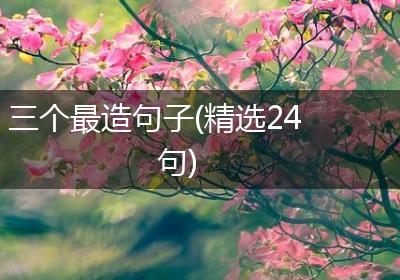 三个最造句子(精选24句)