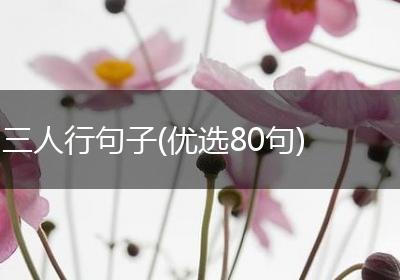 三人行句子(优选80句)
