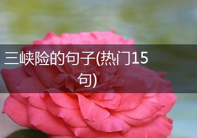三峡险的句子(热门15句)