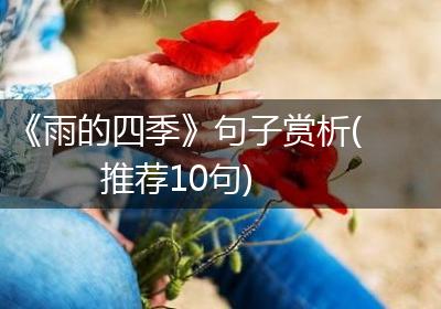 《雨的四季》句子赏析(推荐10句)