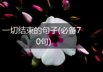 一切结束的句子(必备70句)