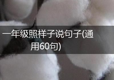 一年级照样子说句子(通用60句)