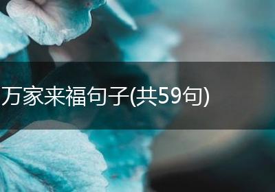 万家来福句子(共59句)