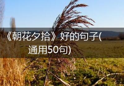 《朝花夕拾》好的句子(通用50句)