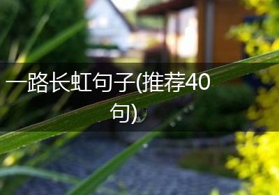 一路长虹句子(推荐40句)