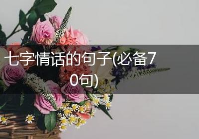 七字情话的句子(必备70句)
