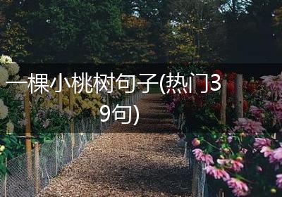 一棵小桃树句子(热门39句)