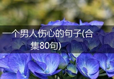 一个男人伤心的句子(合集80句)