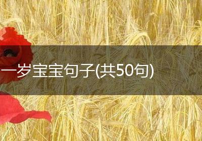 一岁宝宝句子(共50句)