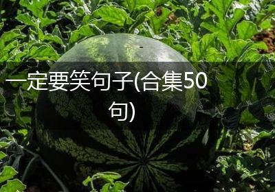 一定要笑句子(合集50句)