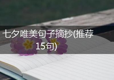 七夕唯美句子摘抄(推荐15句)