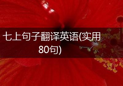 七上句子翻译英语(实用80句)