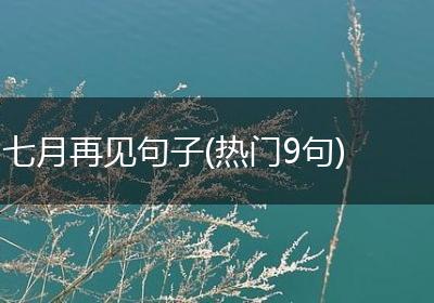 七月再见句子(热门9句)