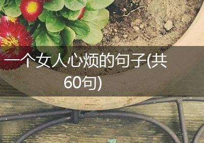 一个女人心烦的句子(共60句)