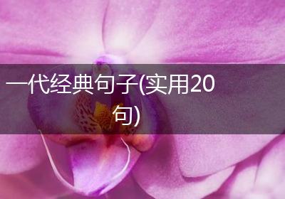 一代经典句子(实用20句)