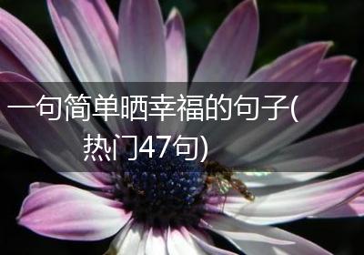 一句简单晒幸福的句子(热门47句)