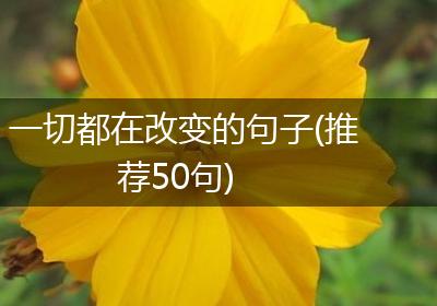 一切都在改变的句子(推荐50句)