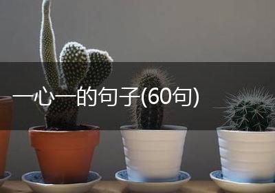 一心一的句子(60句)