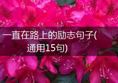 一直在路上的励志句子(通用15句)