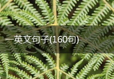 一英文句子(160句)