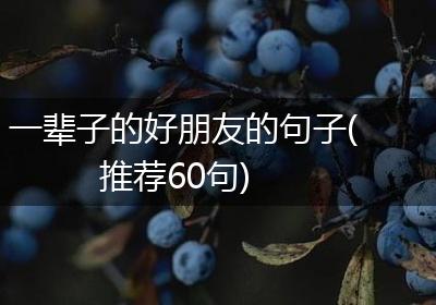 一辈子的好朋友的句子(推荐60句)