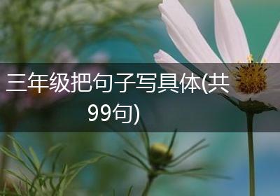 三年级把句子写具体(共99句)