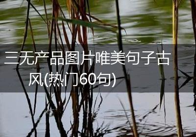 三无产品图片唯美句子古风(热门60句)