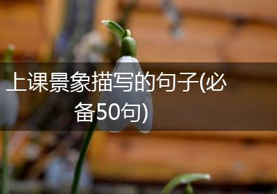 上课景象描写的句子(必备50句)