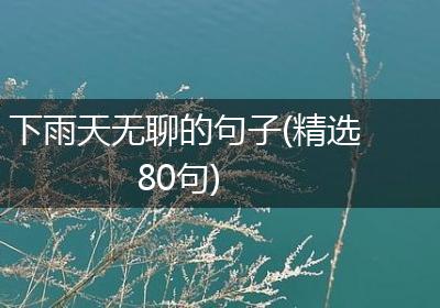下雨天无聊的句子(精选80句)