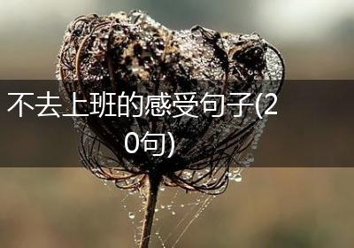 不去上班的感受句子(20句)
