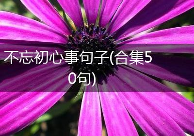 不忘初心事句子(合集50句)