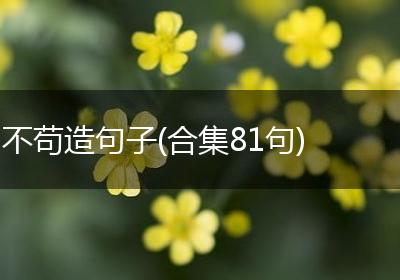 不苟造句子(合集81句)