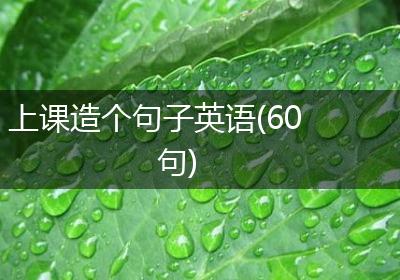 上课造个句子英语(60句)