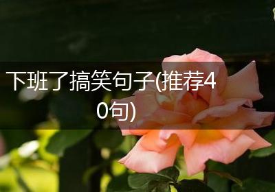 下班了搞笑句子(推荐40句)
