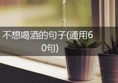 不想喝酒的句子(通用60句)