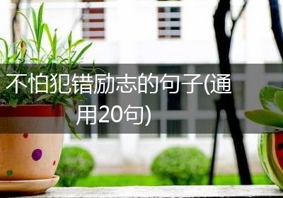 不怕犯错励志的句子(通用20句)