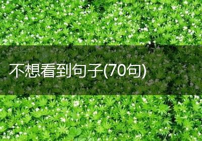 不想看到句子(70句)