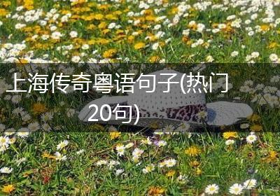上海传奇粤语句子(热门20句)