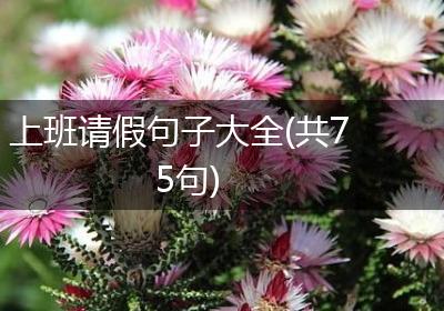 上班请假句子大全(共75句)