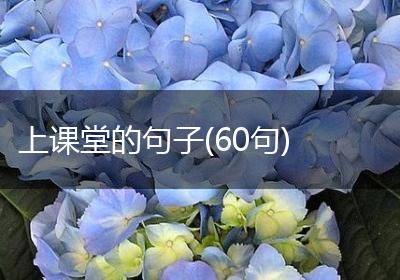 上课堂的句子(60句)