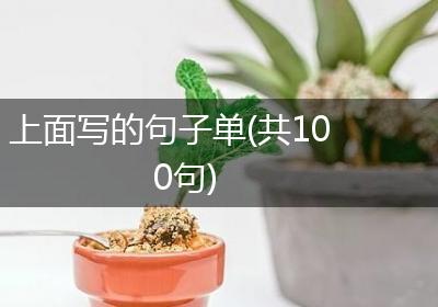 上面写的句子单(共100句)