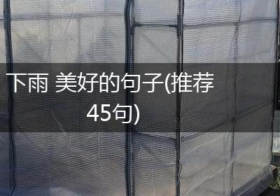 下雨 美好的句子(推荐45句)