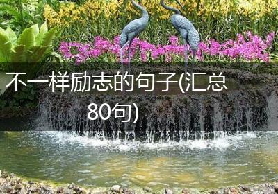 不一样励志的句子(汇总80句)