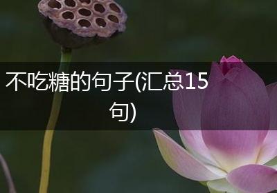 不吃糖的句子(汇总15句)