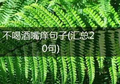 不喝酒嘴痒句子(汇总20句)