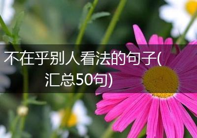 不在乎别人看法的句子(汇总50句)