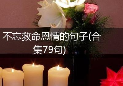 不忘救命恩情的句子(合集79句)