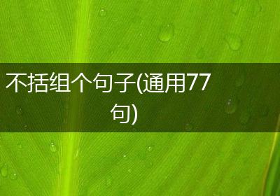 不括组个句子(通用77句)